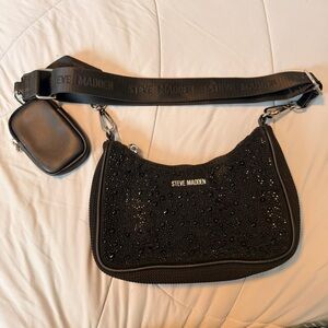 Steve Madden Black Embellished Shoulder Bag